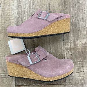papillio by birkenstock fanny suede wedge clogs